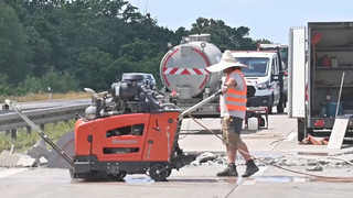 Wegen Hitzeschäden: A2 bei Burg gesperrt