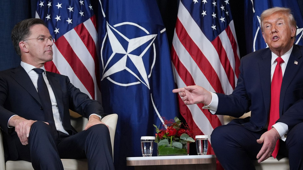 Nato-Generalsekretär Rutte und US-Präsident Trump