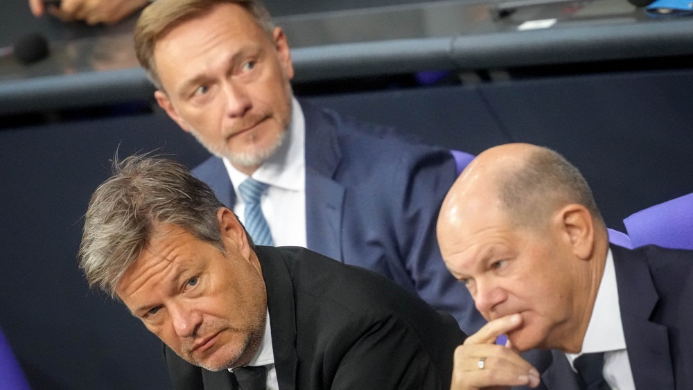 Drei waren offenbar einer zu viel: Christian Lindner, Robert Habeck und Olaf Scholz.