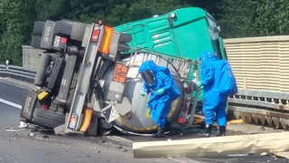 Unfall mit Gefahrguttransporter: A66 bei Salmünster wieder frei