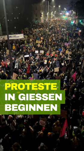 Live-Ticker zu Demos in Gießen: Politik verurteilt Gewalt