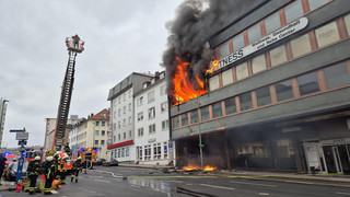 Fitnessstudio in Innenstadt von Kassel abgebrannt