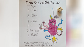 Lustiges Würfelspiel: Monsterspaß beim Monsterwürfeln