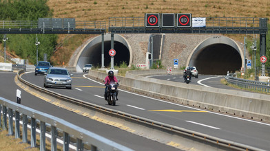 Tunnel Frankenhain früher frei auf der A49