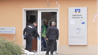 Geldautomat in Zwickau gesprengt - zwei Männer festgenommen