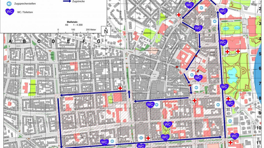 So schlängelt sich der Narren-Lindwurm am Sonntag durch die Wiesbadener City