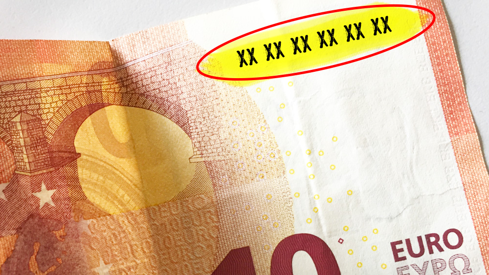 Oben rechts - Hier steht die Seriennummer