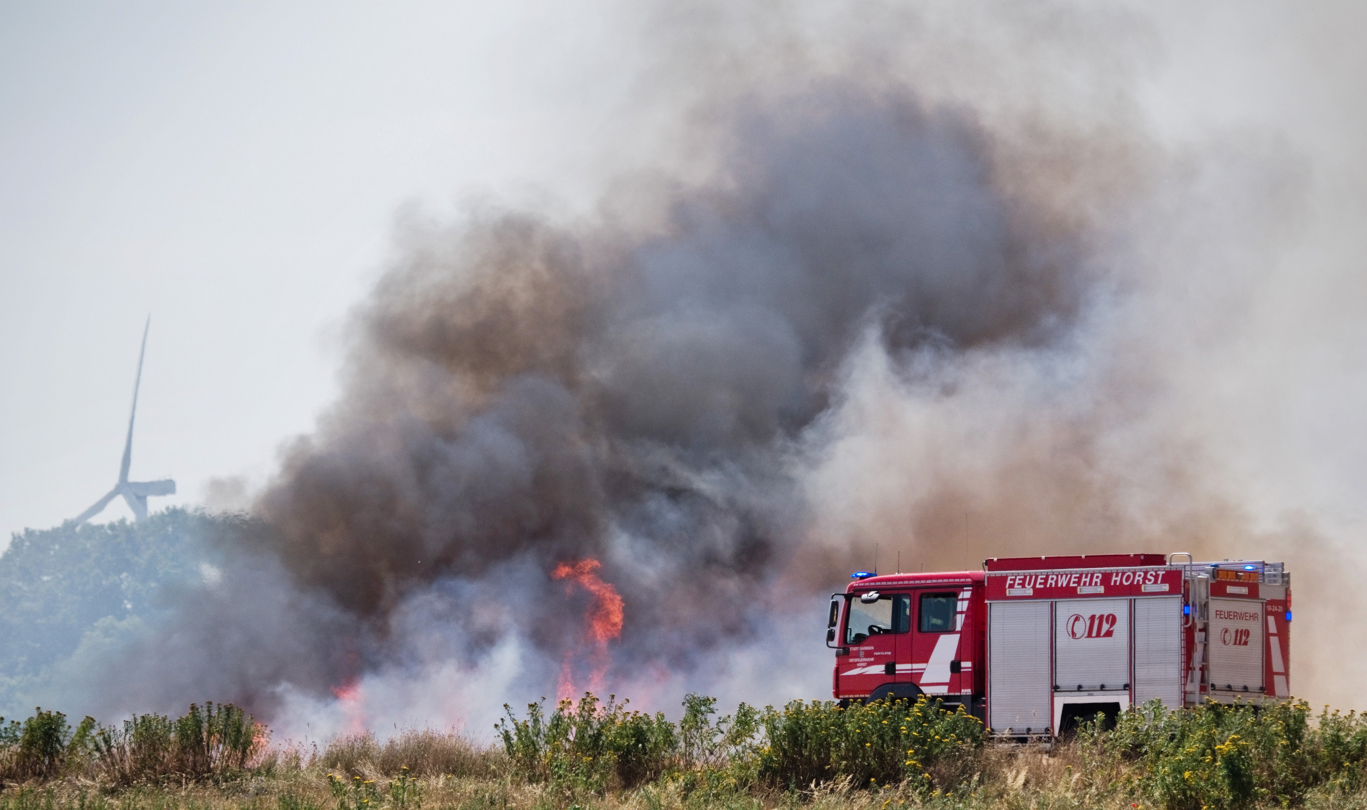 Stockstadt am Rhein: Feuer auf abgemähtem Feld, 230.000 Euro Schaden